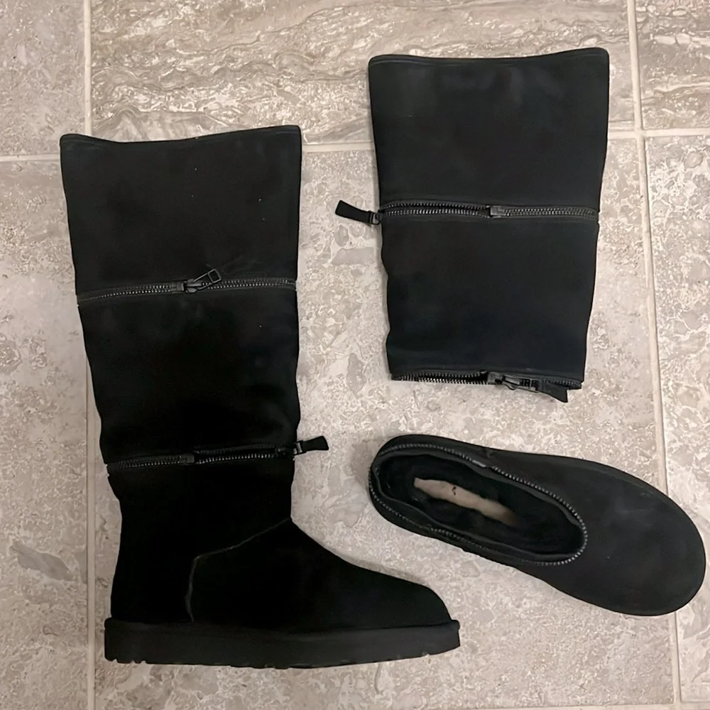 UGG Classic Ultra Convertible Tall Boots in Black, Size EU37 US6 New in Box